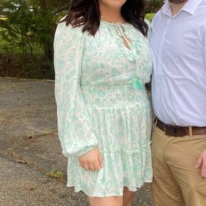 House of Harlow 1960 Mint & White Dress